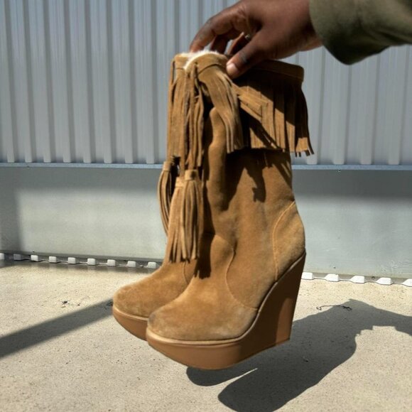 y2k fringe suede boots - Picture 8 of 8